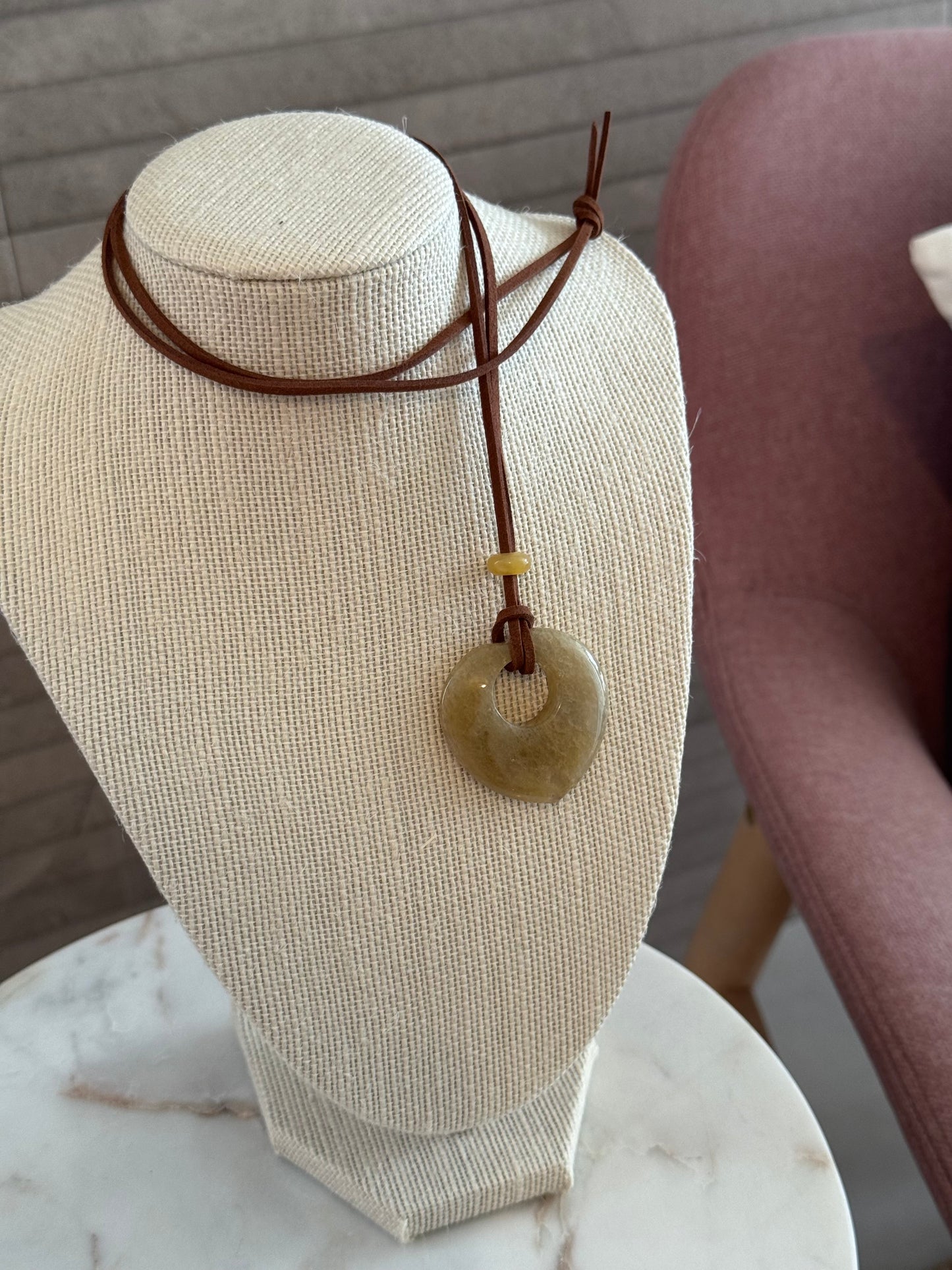 Suede Pendant Necklace
