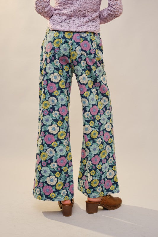Floral Wide Leg Jean