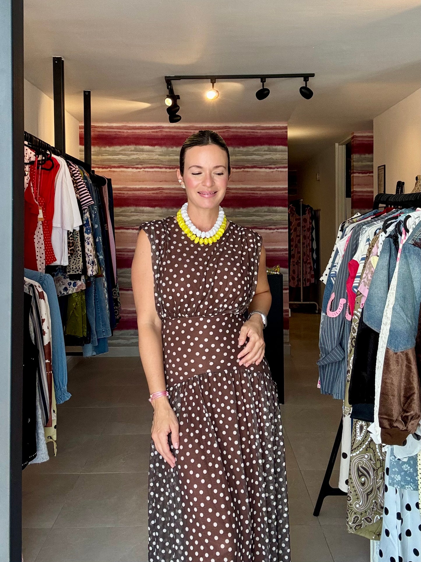 Brown Polka Dot Dress