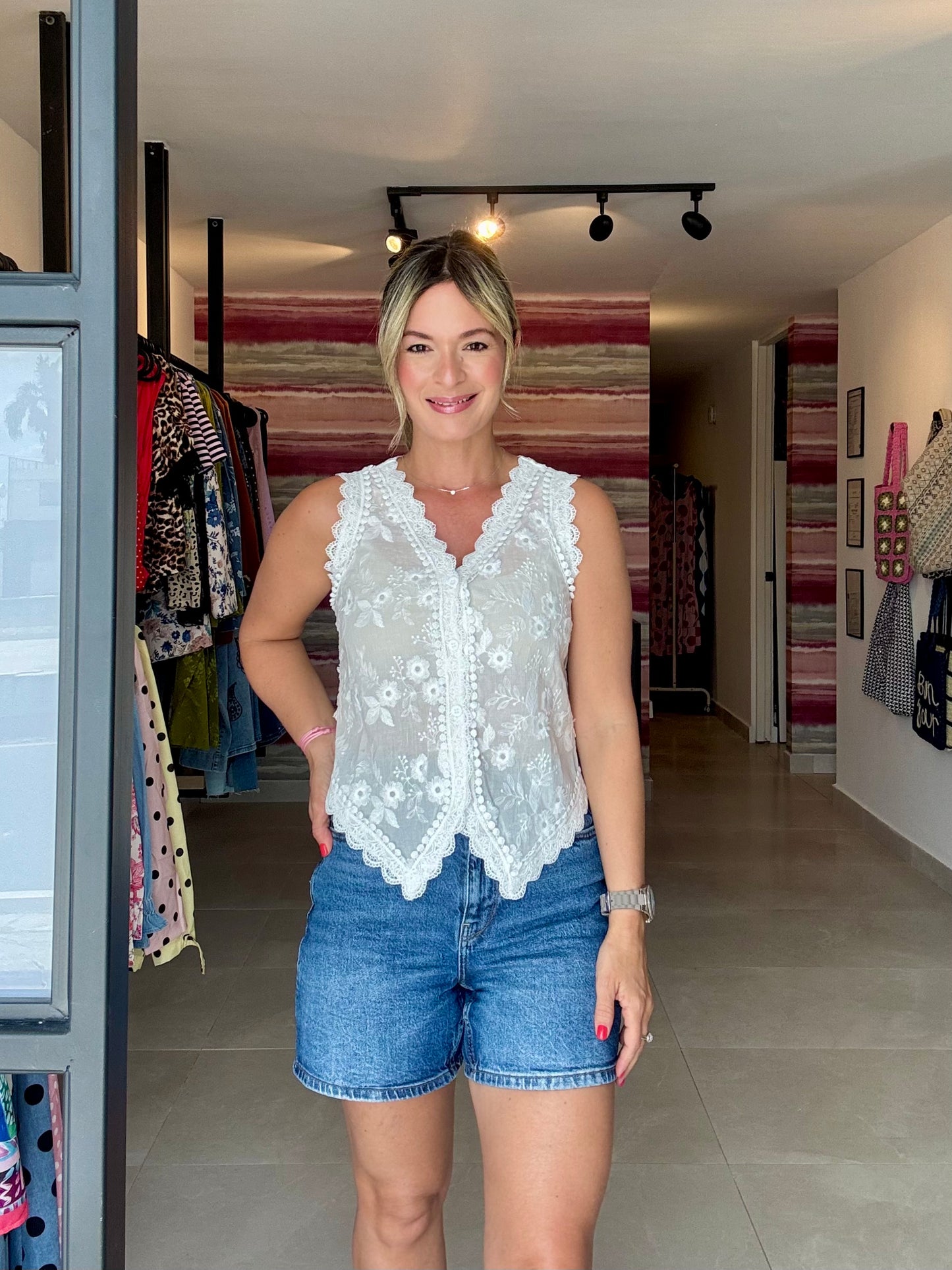 White Vest Top