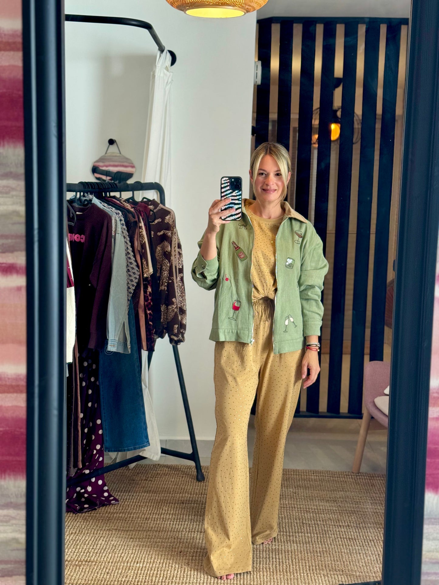 Embroidery Olive Jacket