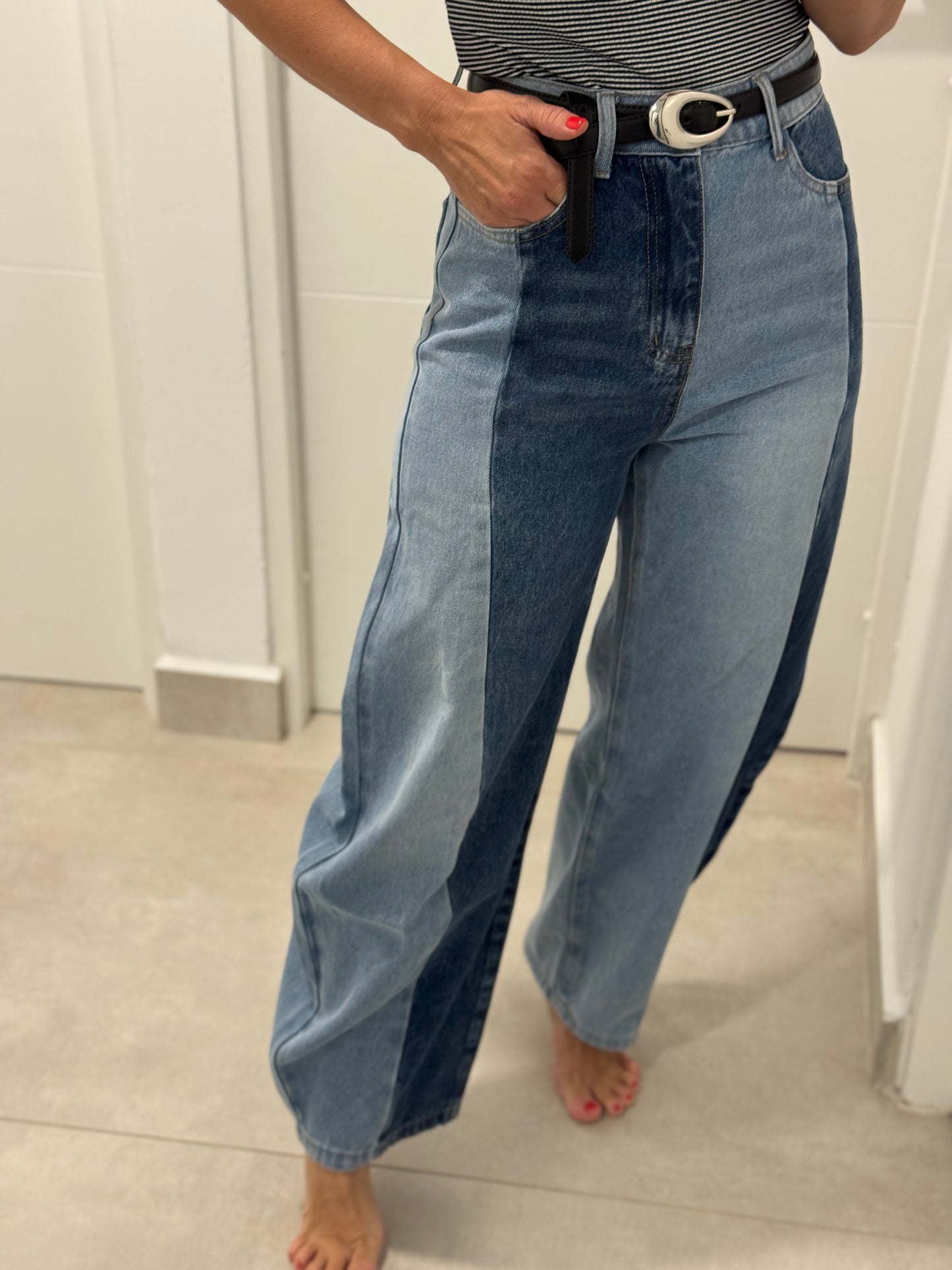 Panel Barrel Jean