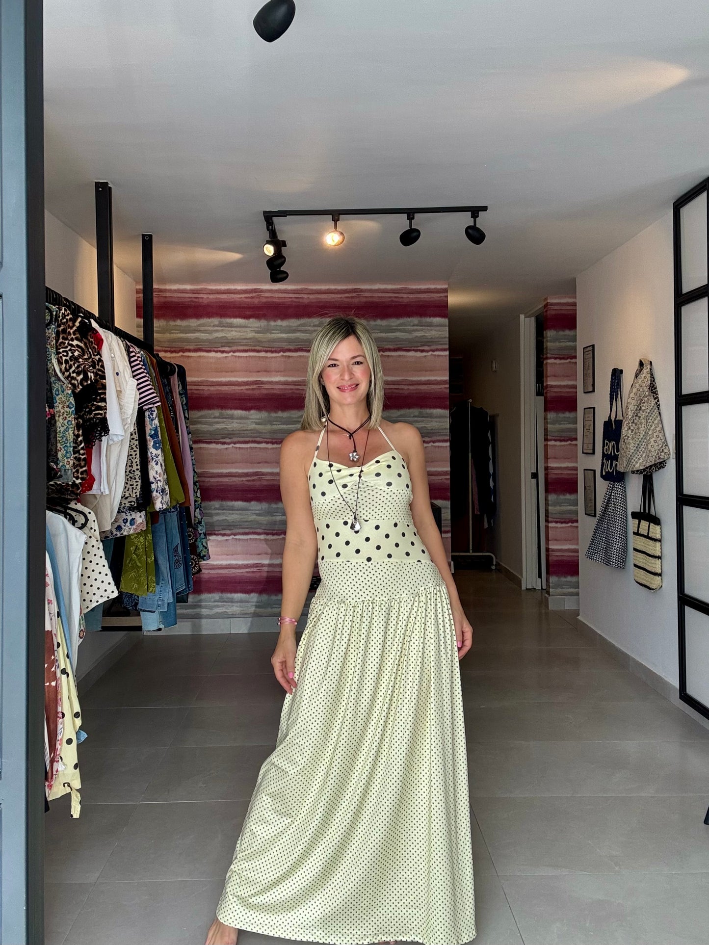 Halter Polka Dot Dress