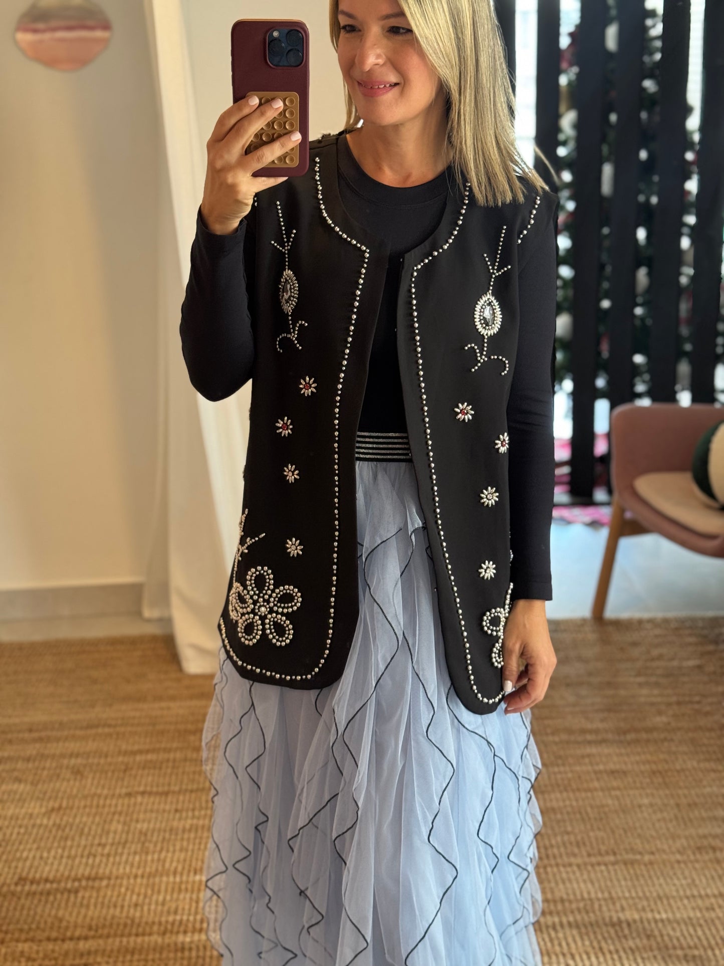 Embellished Vest