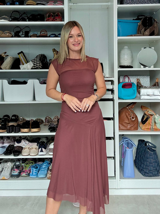 Asymmetrical Midi Dress