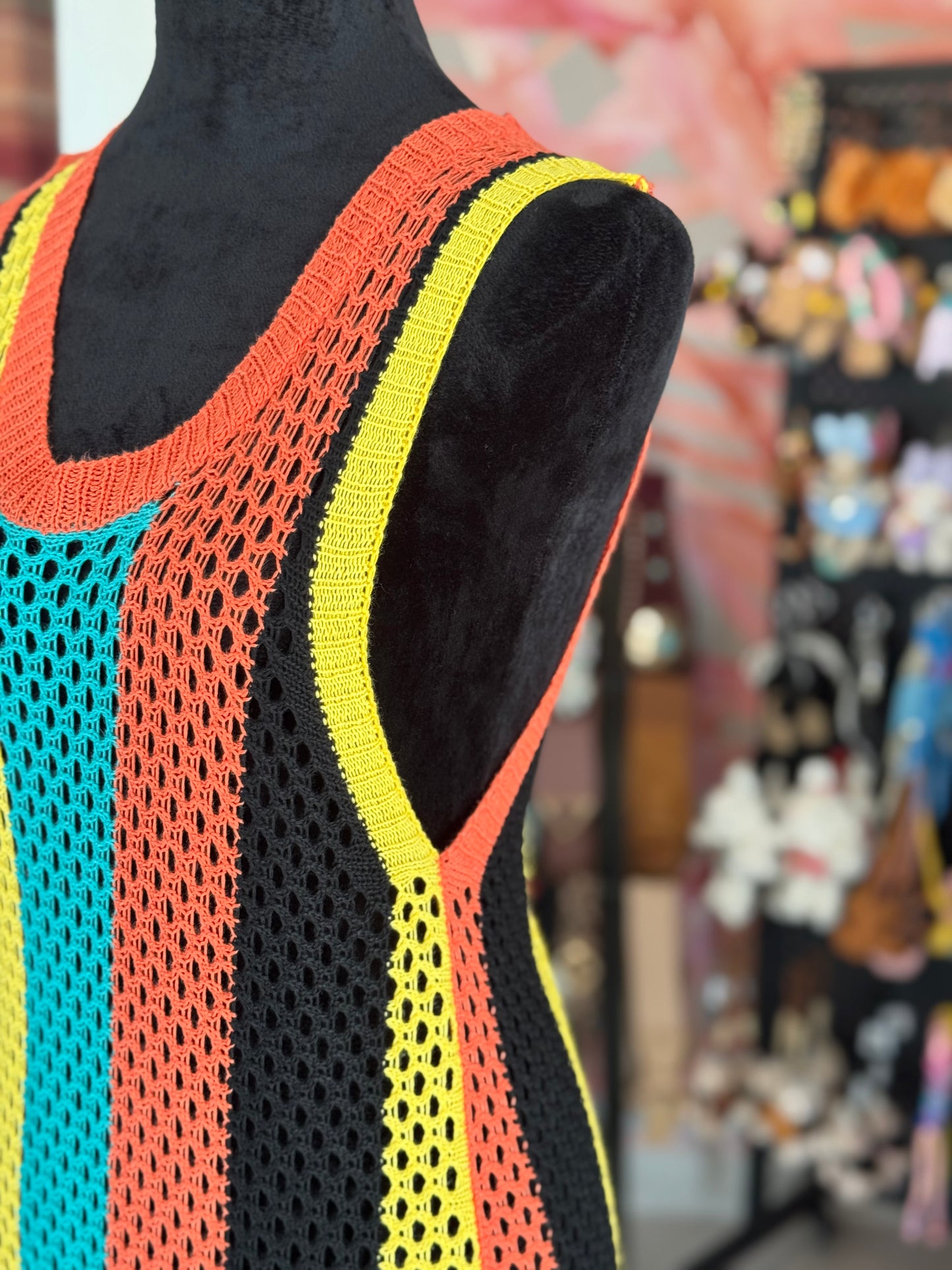 Stripes Long Cover Up