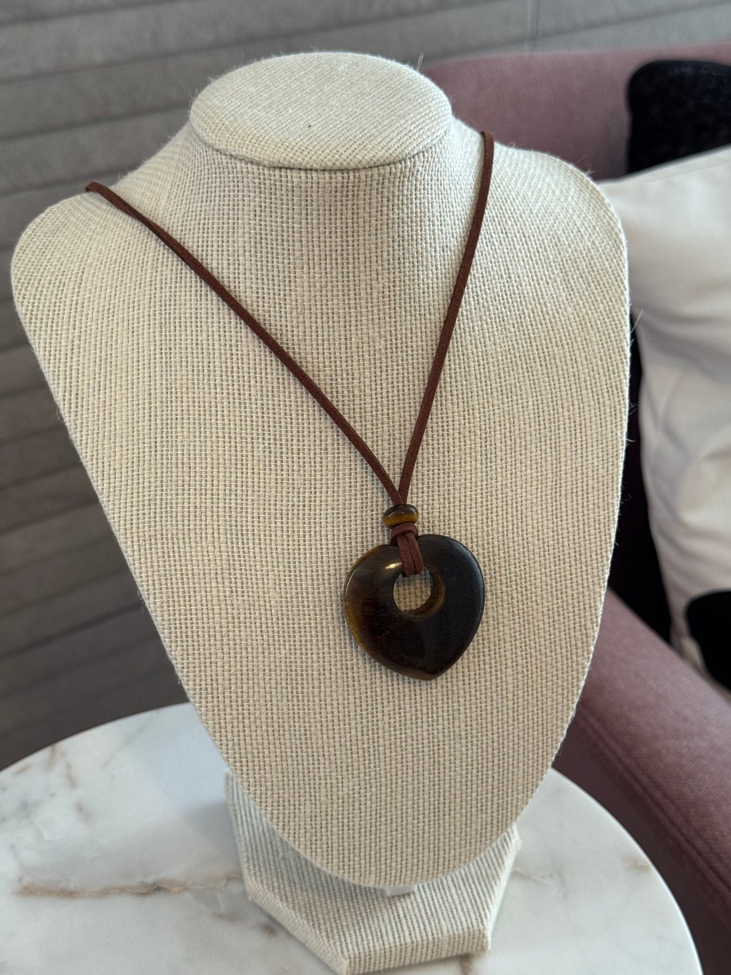 Suede Pendant Necklace