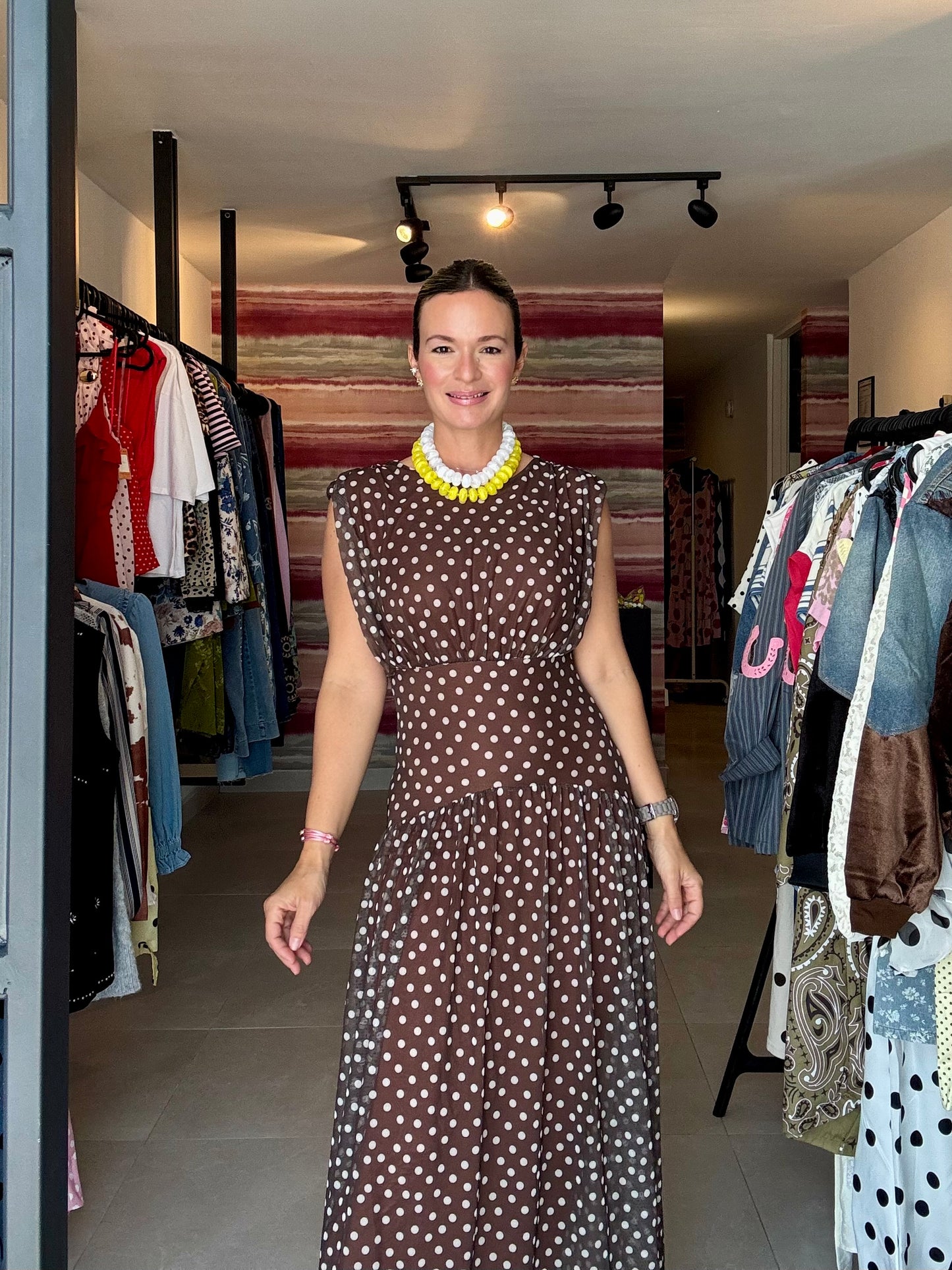 Brown Polka Dot Dress