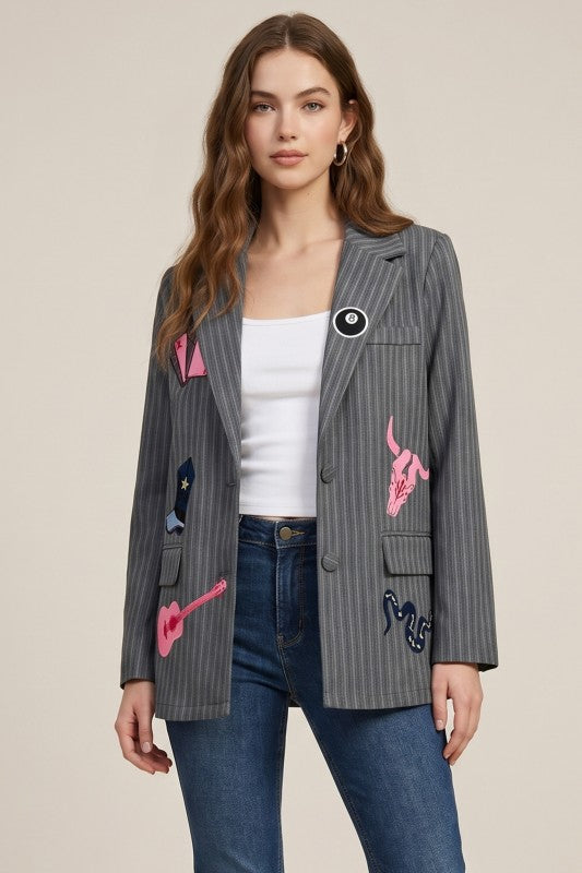 Embroidery Blazer
