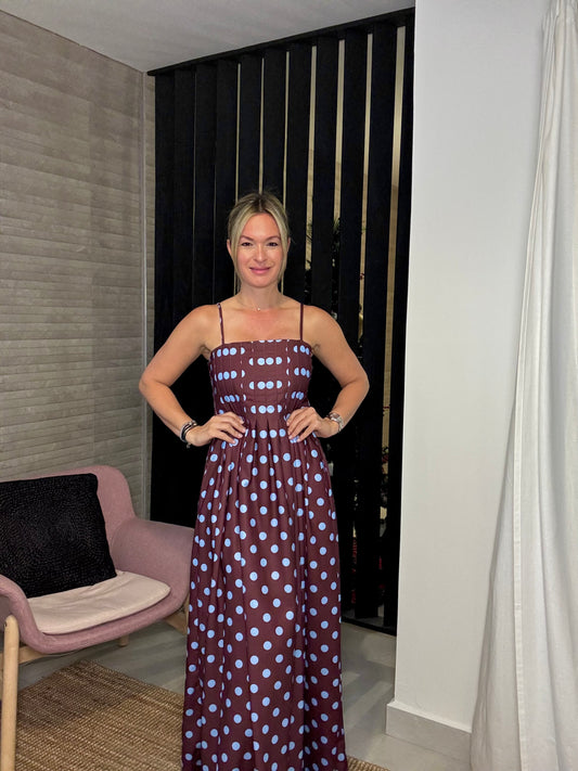 Maxi Polka Dress
