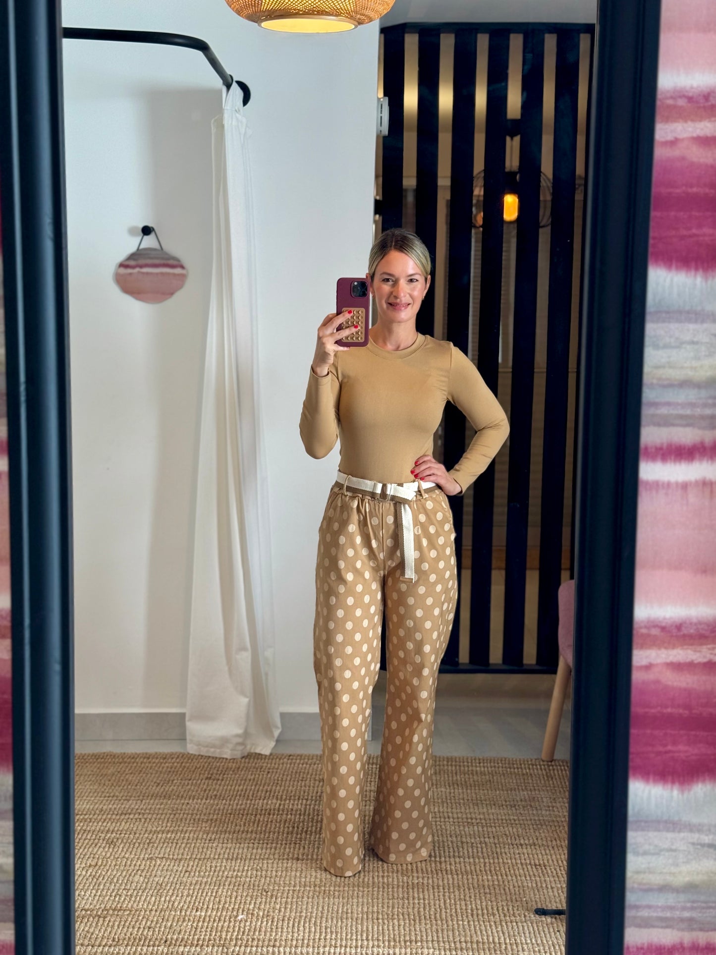 Polka Dot Belted Pant