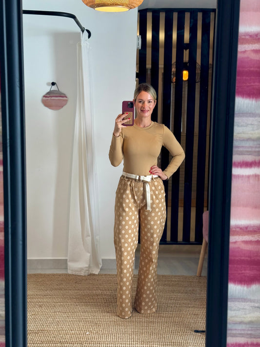 Polka Dot Belted Pant