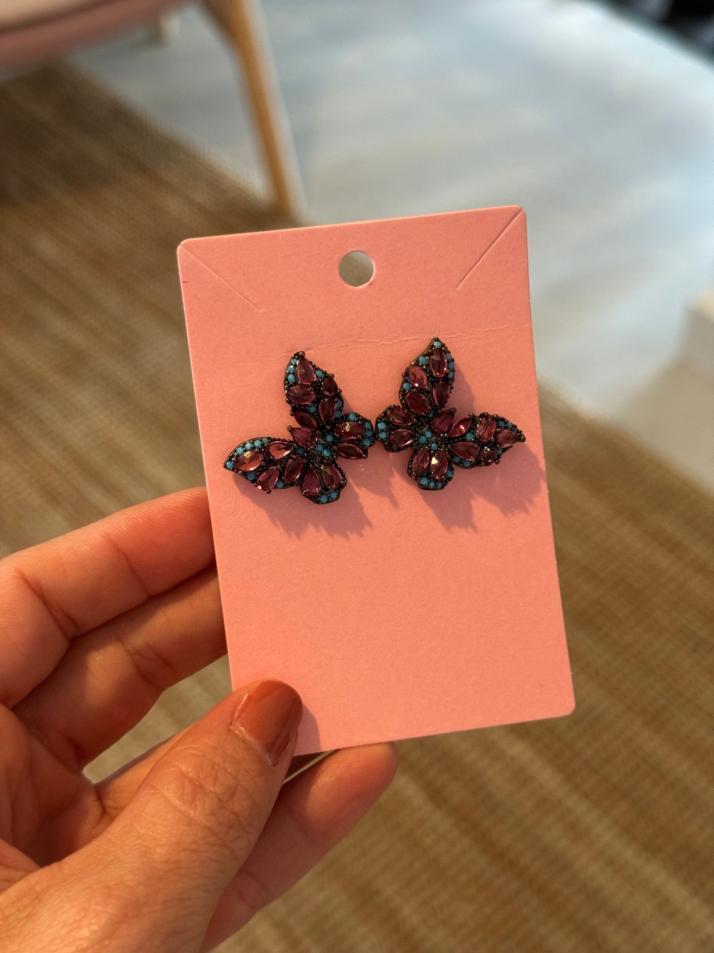 Crystal Butterfly Earrings