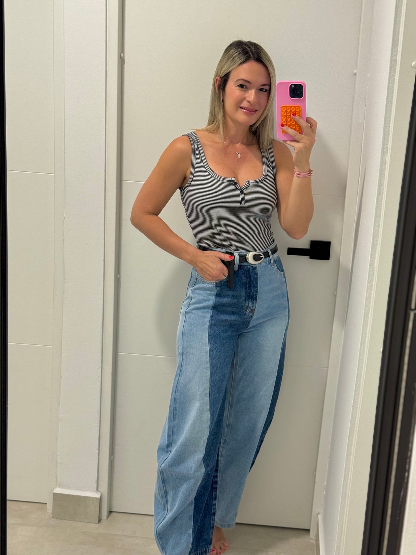 Panel Barrel Jean