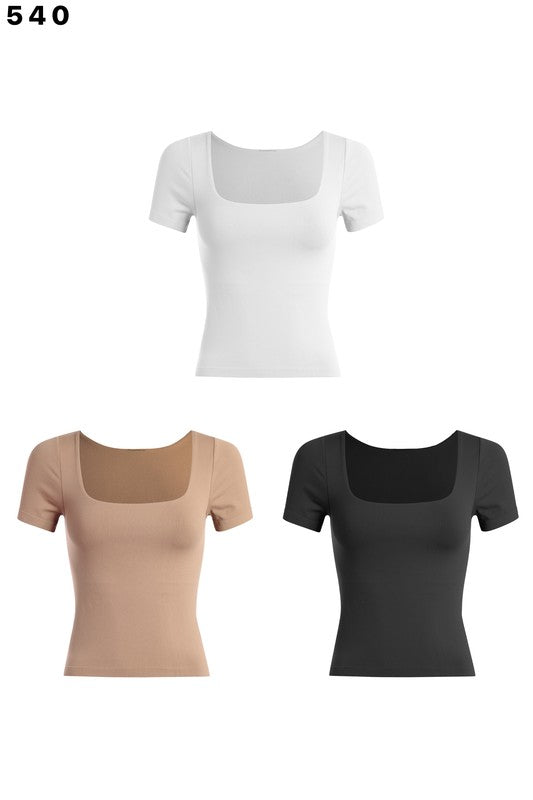 Square Neck Basic Top