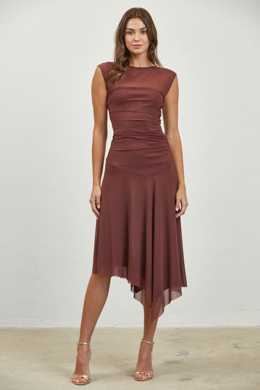 Asymmetrical Midi Dress