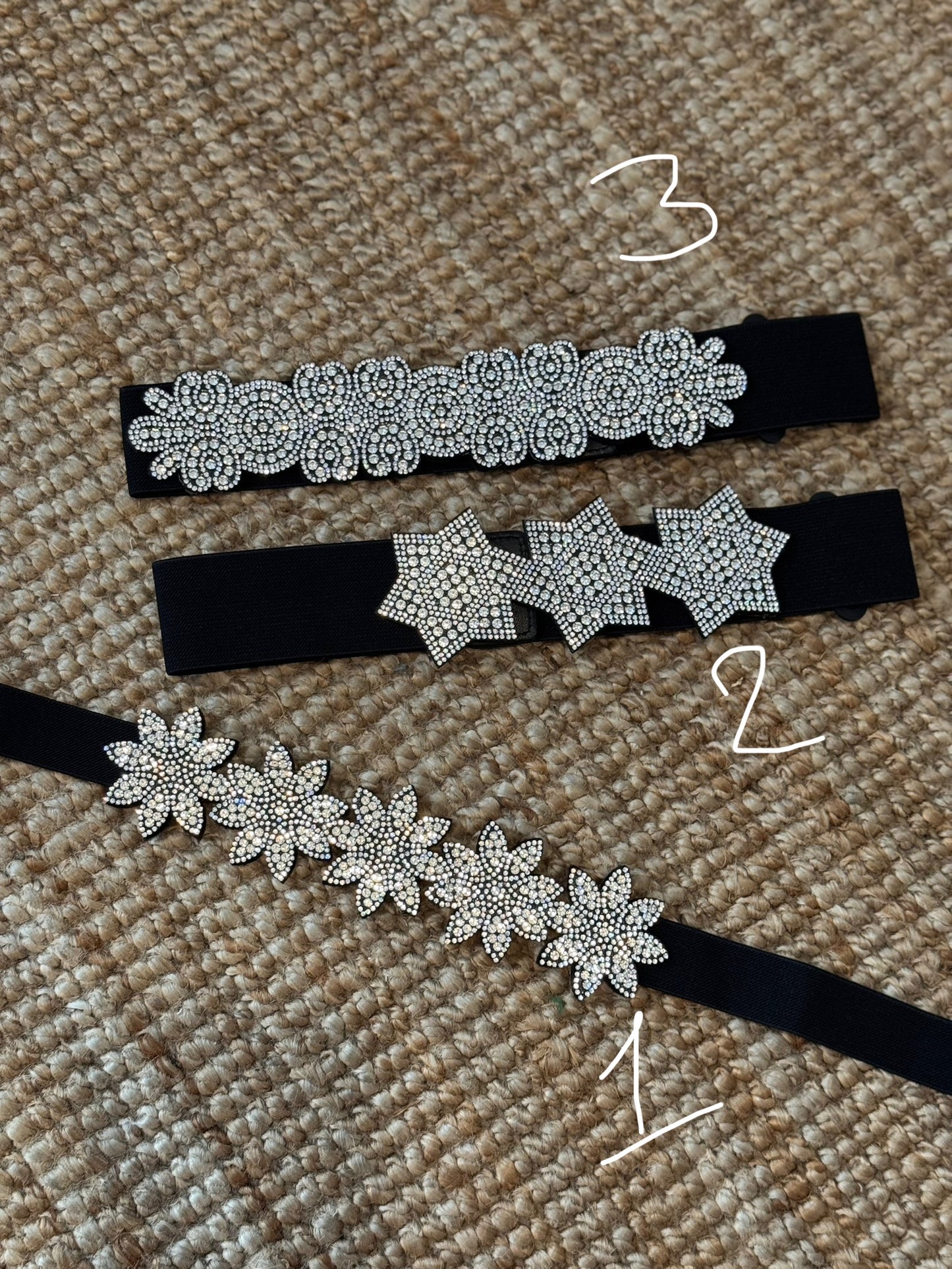 Elastic Rhinestones Belt