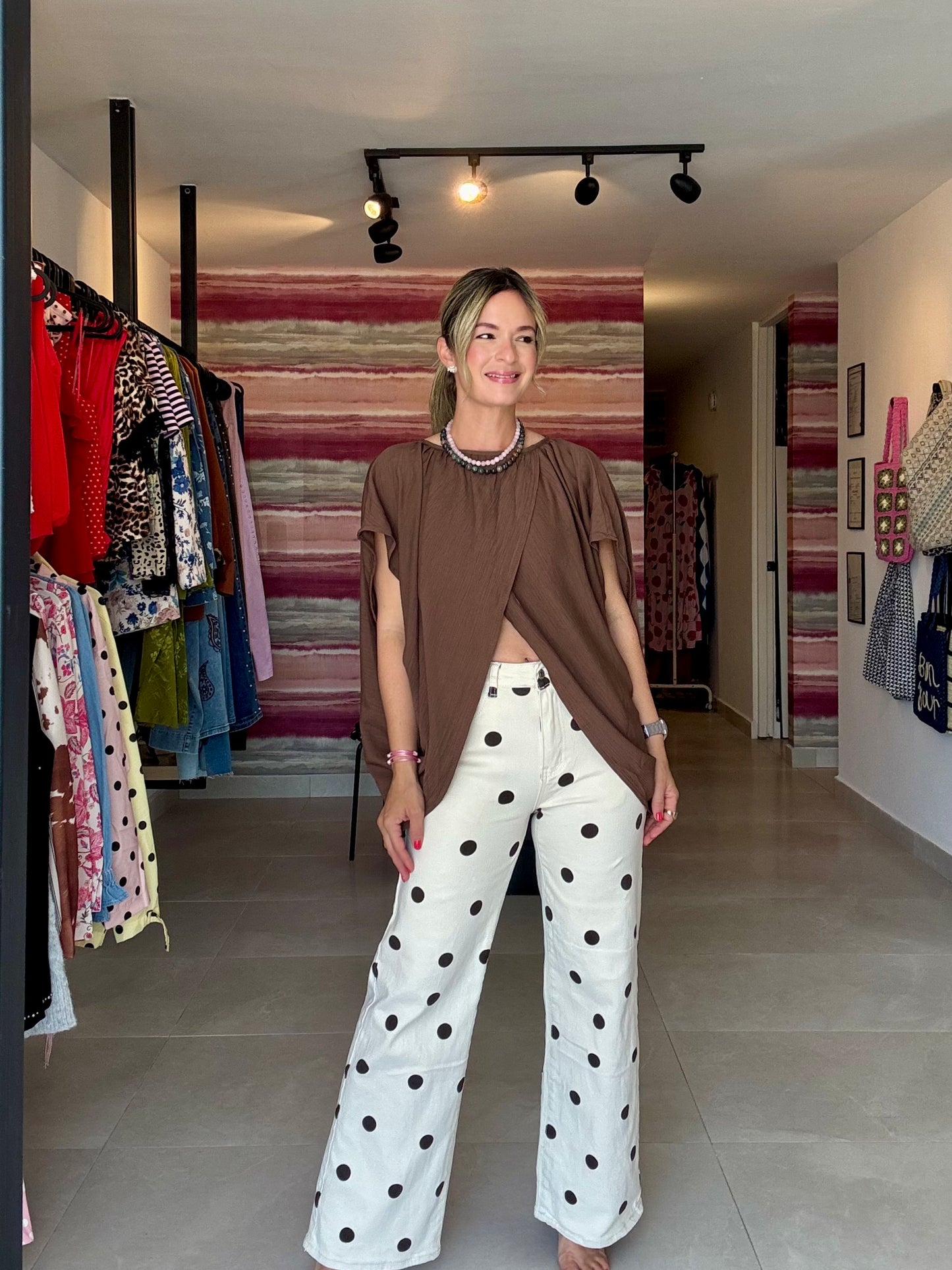 Chocolate Polka Dot Jean