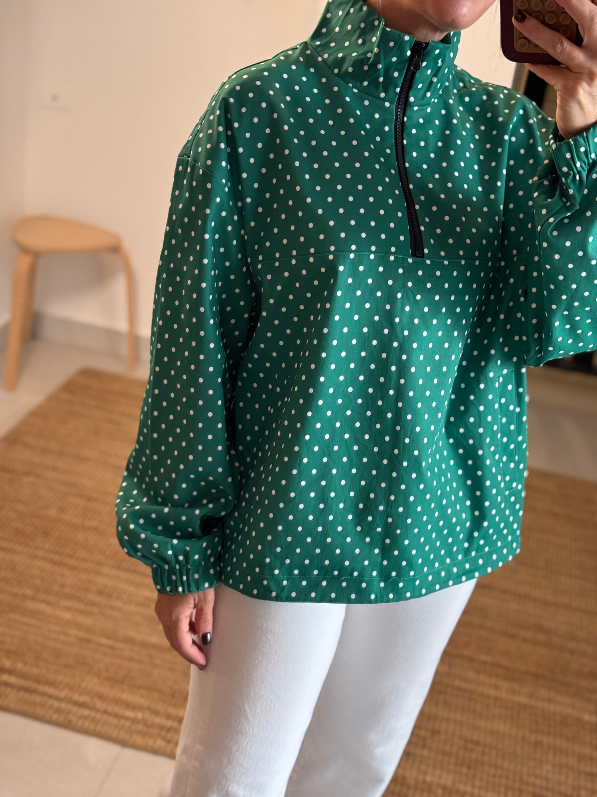 Emerald Polka Dot Jacket