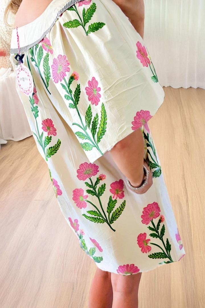 Flower Short Dress