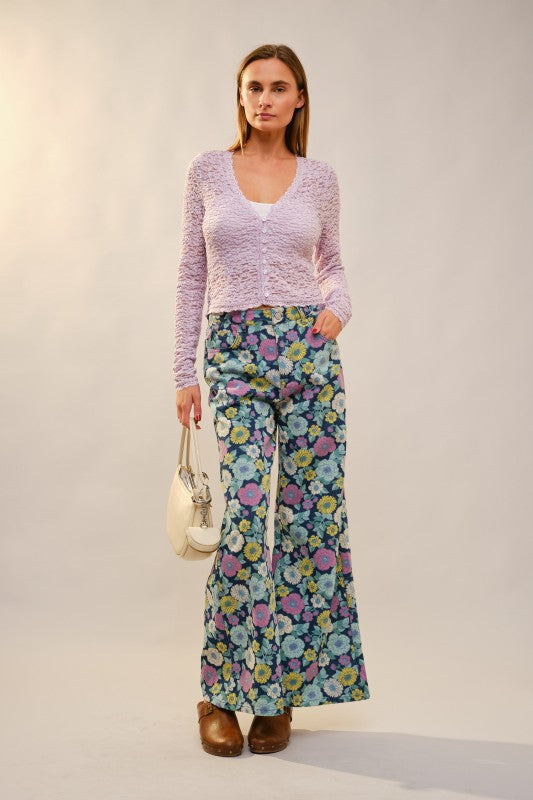 Floral Wide Leg Jean