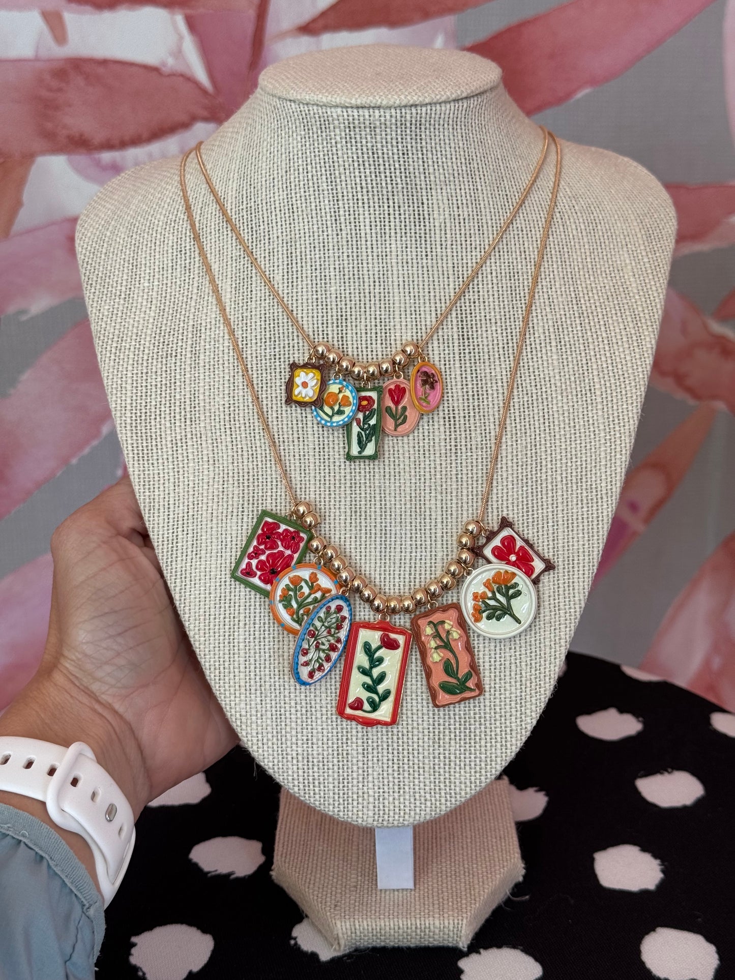 Multi Charm Necklace Set