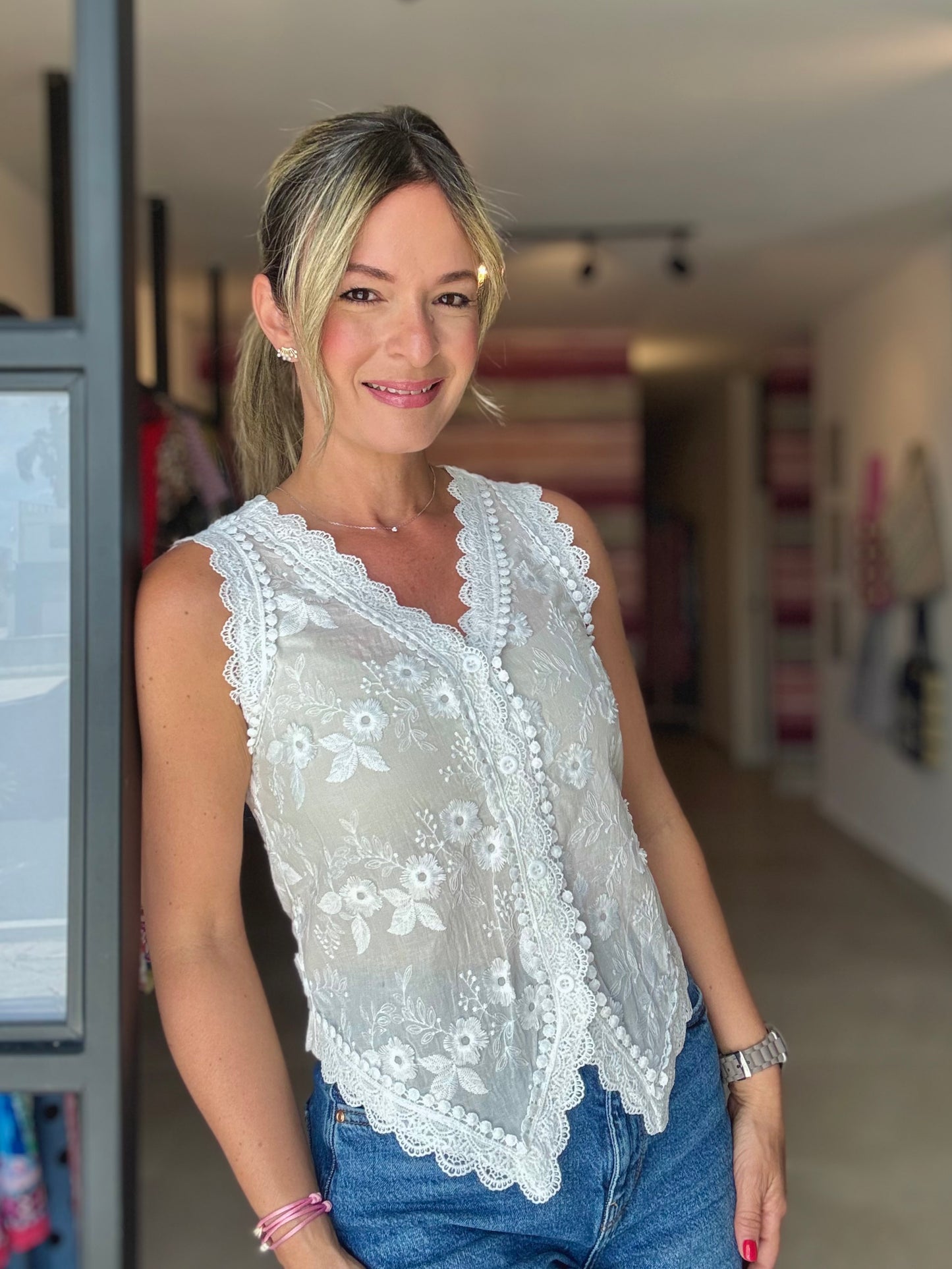 White Vest Top