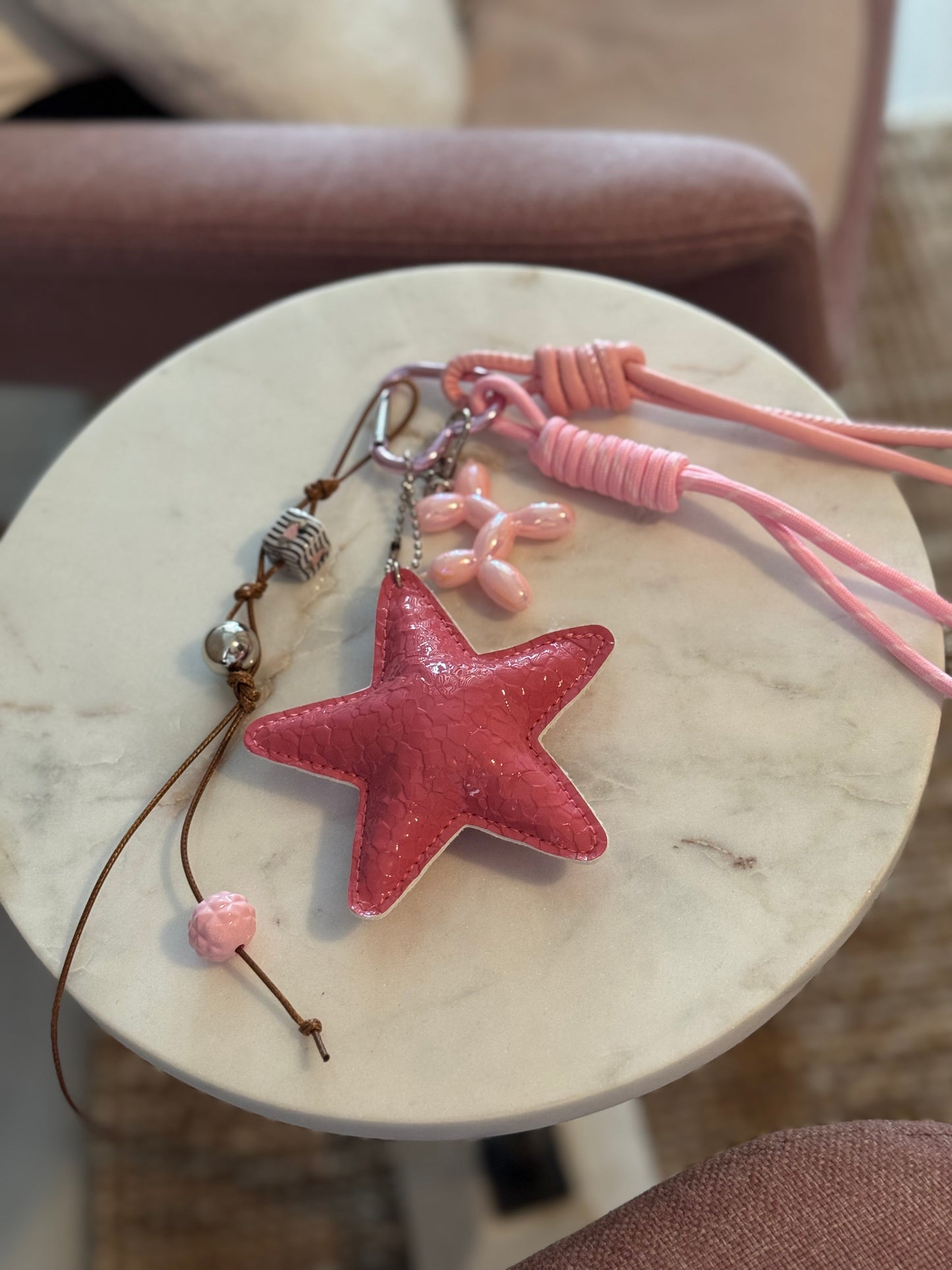 Handbag Key Holder / Multi Star Charm