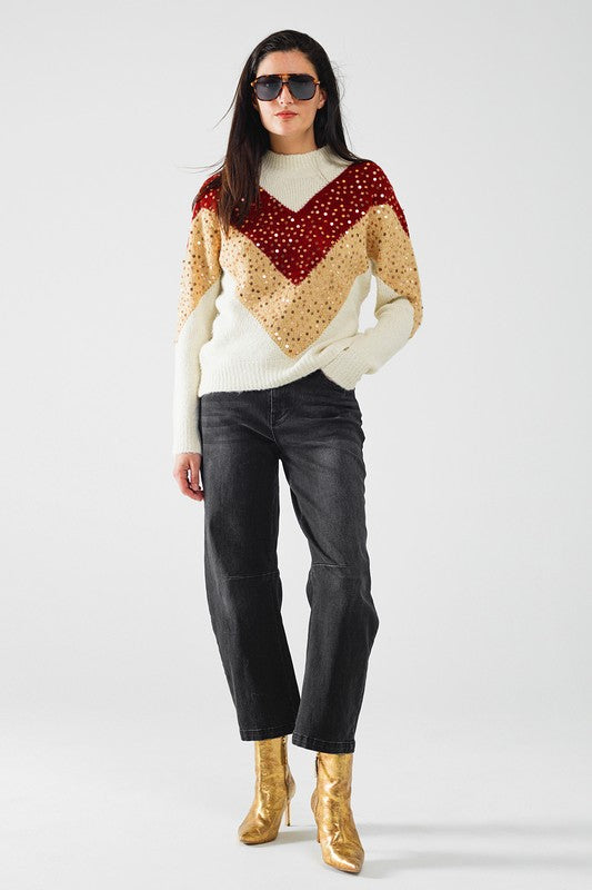 Sequins Knit Sweater