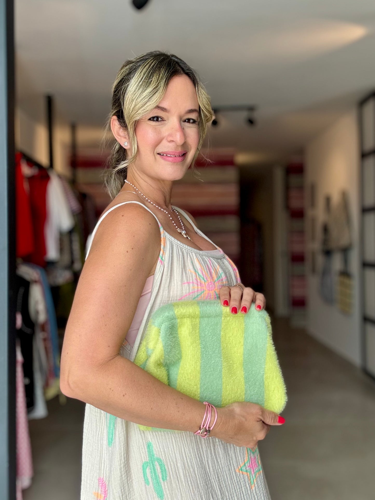 Fabric Textured Clutch