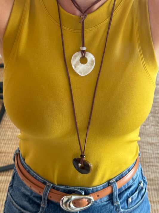 Suede Pendant Necklace