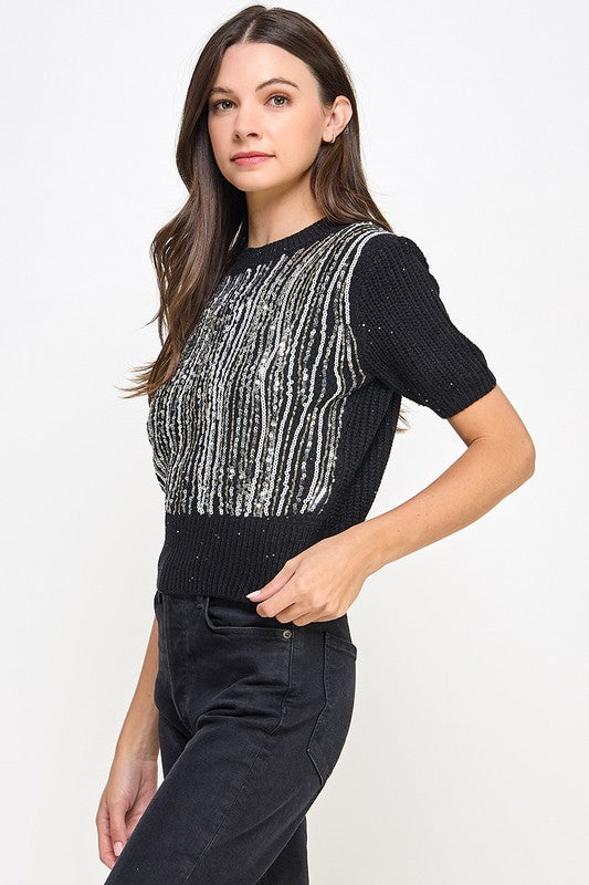 Sequins Knit top