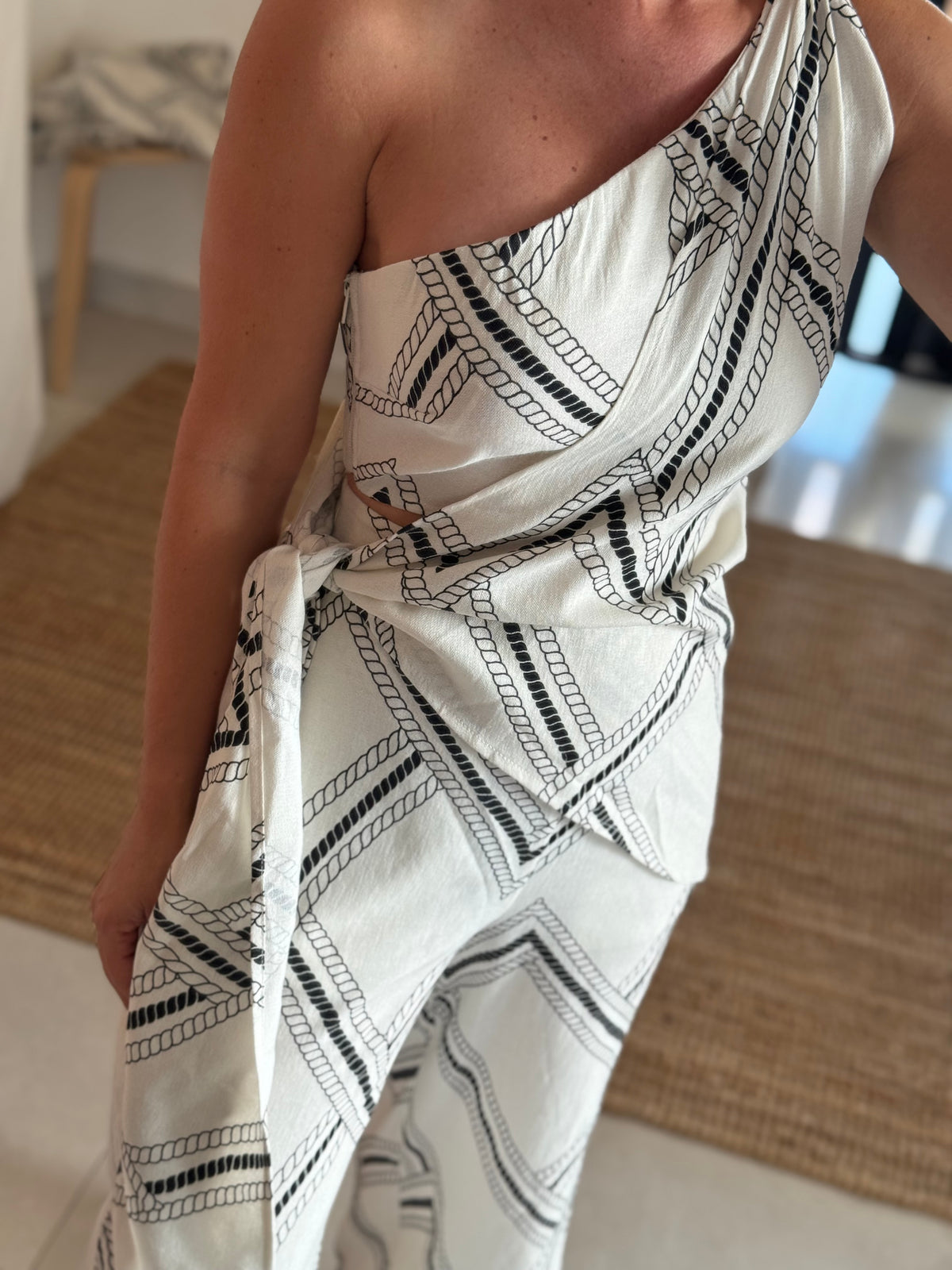 One Shoulder Pant Set