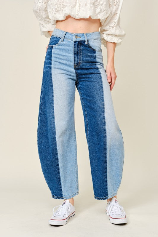 Panel Barrel Jean