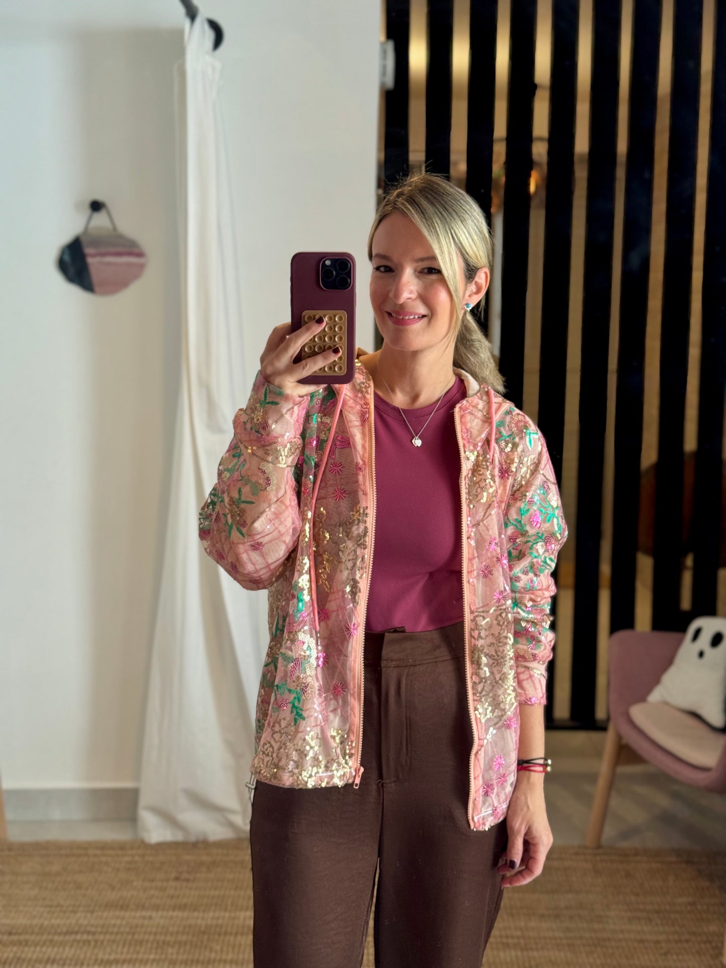 Sequins Hoodie Jacket