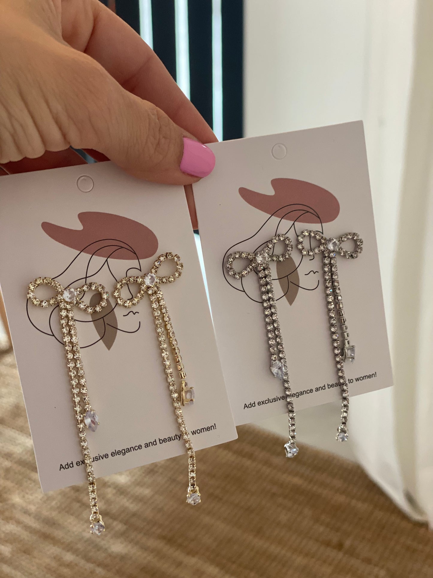 Rhinestones Coquette Earrings