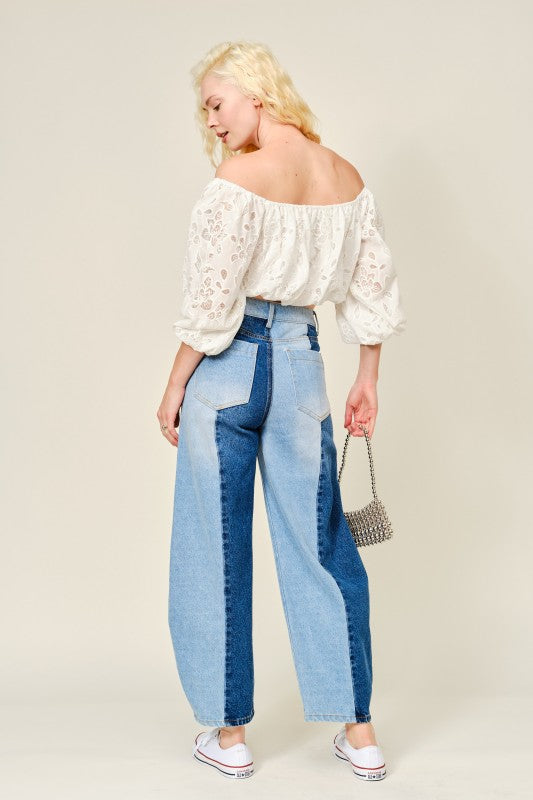Panel Barrel Jean